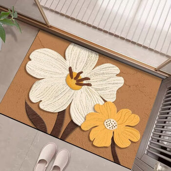 Fantasy bathroom floor mat, bathroom non-slip absorbent mat, toilet door carpet, bathroom quick-drying household bathroom floor mat, sakura series 02 80x120, upgraded and thickened
