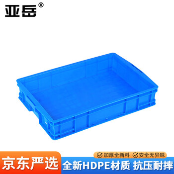 Yayue plastic turnover box thickened logistics box industrial storage and sorting box transfer plastic basket rectangular material box outer diameter 640*420*115mm blue