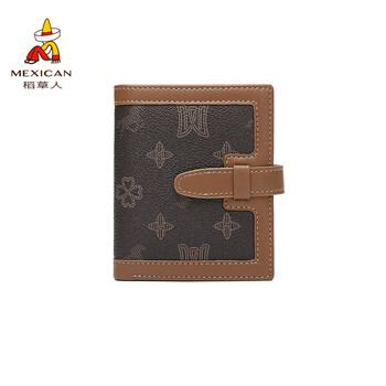 Scarecrow women's wallet card holder integrated short style 2026 new vertical wallet 6 card slots small original presbyopia id bag dark brown