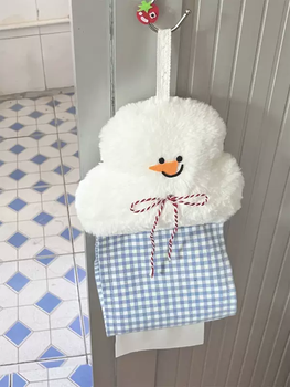 Yusenyi tissue box cute snowman tissue box home living room paper tissue box wall-mounted tissue storage box creative tissue bag snowman tissue bag