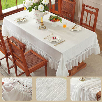 Mufan (mufan) high-looking and atmospheric tablecloth rectangular indoor photo decoration background cloth coffee table cloth tassel edge dessert tablecloth tablecloth-time weaving white high-end atmosphere 90*200 can be used for rectangular table