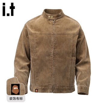 Fingercroxx it american retro jacket men's 2025 autumn and winter new loose casual lapel jacket men's trend brown counter same style regular m (100-128 pounds)