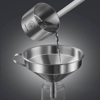 316 stainless steel funnel with filter household wine grape oil ladle large 316 all steel-funnel (diameter 11cm)