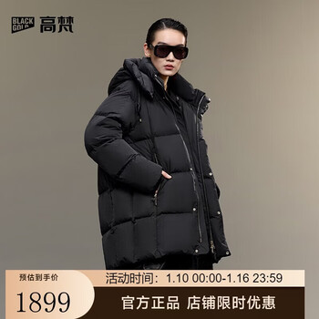 Govan black gold goose down jacket queen 5.0 five-grid 2025 new women's winter fashion versatile down jacket black m