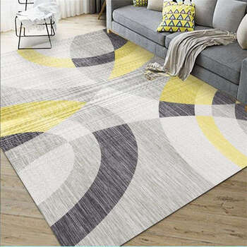 Yusenyi carpet living room sofa coffee table mat home bedroom bedside full cover machine washable geometry 20 2x3 meters