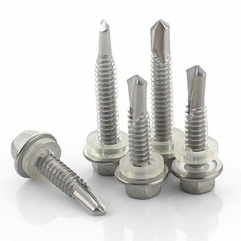 Qinkai stainless steel dovetail screws, external hexagon drill tail, color steel tile self-tapping self-drilling screws, magnetic m.m. 410 material, a box of 5.5*19 (box/700 pieces)