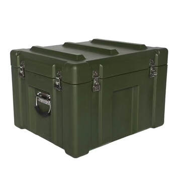Rotational molding box emergency supply box outdoor waterproof combat readiness box airdrop box transport box equipment box storage box tool box military green 1200*1000*800mm