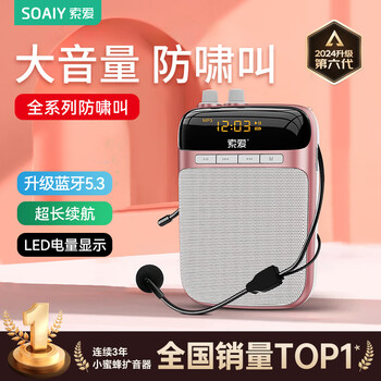 Sony ericsson (soaiy) s318 little bee amplifier teacher's special u disk tf card microphone speaker anti-howling guide bluetooth speaker outdoor teaching lecture type-c gold