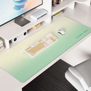 Yusenyi computer desk mat, extra large mouse pad for girls, high-looking office desk mat, study desk mat, dormitory tablecloth, dreamy aurora, magnetic fit, non-displacement, 40x80cm