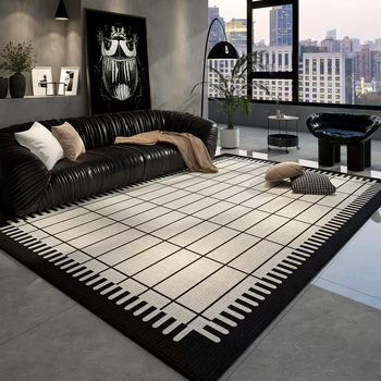 Yusenyi high-end living room carpet, bedroom bedside blanket, large area, fully covered household floor mat, sofa coffee table cushion qiyan (selected high-standard cotton and linen bottom) 140cmx160cm non-slip and waterproof