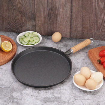 Tuojin imported high-quality cast iron frying pan from japan, uncoated, non-stick pancake pan, fried egg, fried dumpling, barbecue, steak pan, caliber + glass lid + shovel, oil brush pancake tool 23cm