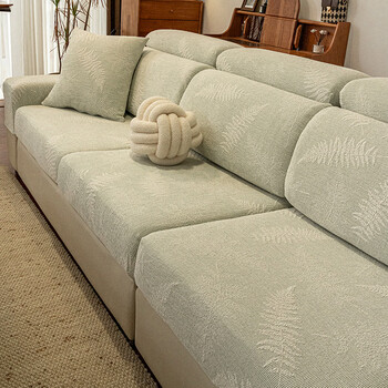 Sofa cover produced by xinneng mercury home textiles, fully covered sofa cover, universal four-season universal type, three seats and one chaise, high-end sense, needle tip - green, m double cover, width 65-95, length 95-135, height 5-20