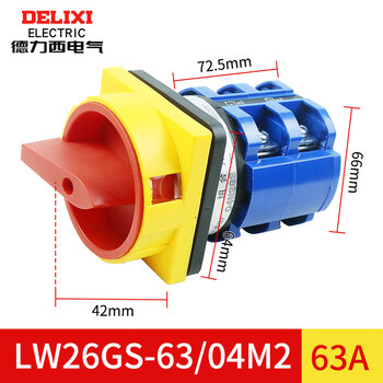 Delixi 20 transfer switch lw26gs-20/042 distribution box power cut-off switch padlock 32 lw26gs-63_04m2_63a