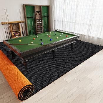 Xinjinngle billiard hall carpet special billiard room billiard table indoor floor sound insulation and shock absorption household floor mat chess and card room large surface dark gray pineapple pattern-tpe sound insulation mat 200cm*300cm