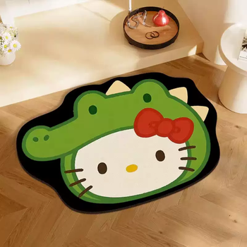 Yusenyi apple katie animal bathroom mat simple dopamine toilet bathroom versatile absorbent foot mat home non-slip dy crocodile katie 45x70cm