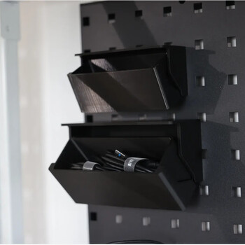 Yusenyi is suitable for metal square hole hole plate accessories, tilted drawers, which can be changed into ikea skadis round holes, blue c2+1 (120x40x50mm)