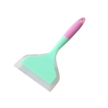 Tuojin imported quality wide-brimmed tamagoyaki spatula from germany, pot-protecting spatula, high-temperature-resistant silicone spatula, non-stick frying pan, green