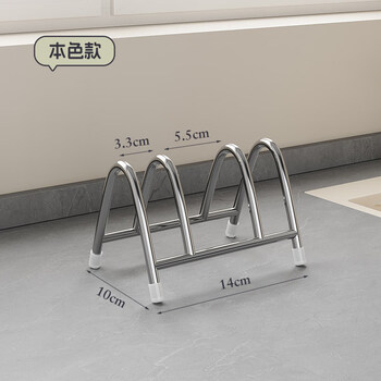 Tuojin imported quality 304 stainless steel pot cover rack from japan, kitchen countertop storage rack, multi-functional cutting board rack, chopping board rack, silver three-grid rack