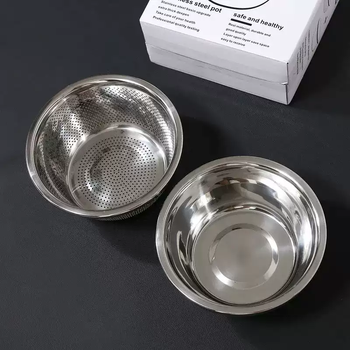 Yusenyi mxun set of 200 household stainless steel multi-functional vegetable washing and cooking plate set 2-piece set
