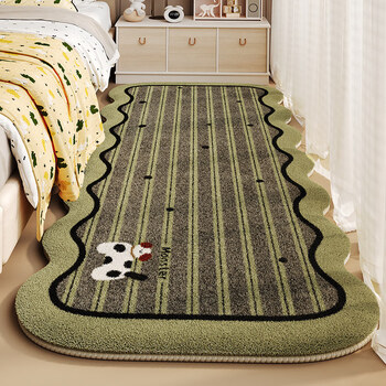 Household carpet children's room bedroom bedside blanket cartoon strip thickened no-care carpet irregular shaped dalmatian 80 200cm skin-friendly soft/environmentally friendly and odorless/support machine wash