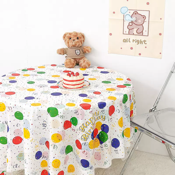 Yusenyi classroom graduation children's birthday party supplies dessert table disposable tablecloth rectangular decoration table cloth balloon tablecloth 137x274cm