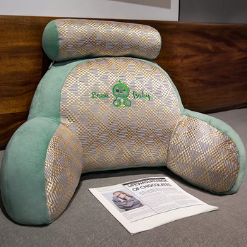 Yusenyi mat bedside back cushion bed soft bag lumbar pillow pillow for students to lie down and play with mobile phones artifact sofa back chair dinosaur (summer ice rattan fabric) pillowcase medium cushion 60x40 cm (independent inner liner is removable and washable)