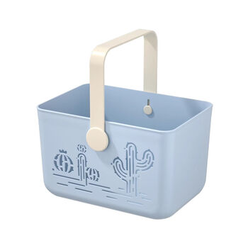 Fantasy bath basket bath basket portable bathroom toiletries storage basket high-looking rectangular student dormitory bath basket soft purple