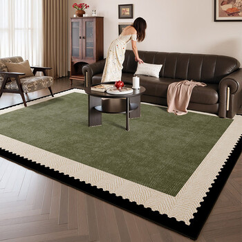 Fantasy french retro green living room carpet 2025 new bedroom sofa waterproof and anti-fouling no-wash wipeable and stain-resistant floor mat roman jingsen 240x400cm