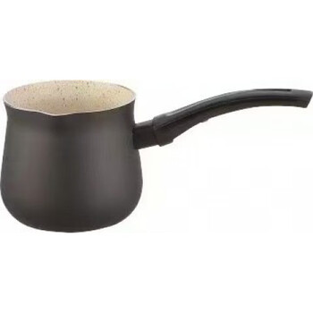 Tuojin imported quality from japan, buy it, small turkish charcoal grill pan, oil-splashed noodles, hot oil, small milk pan, baking food pan, black outside, rice inside, black handle l (with lid) 68000cm