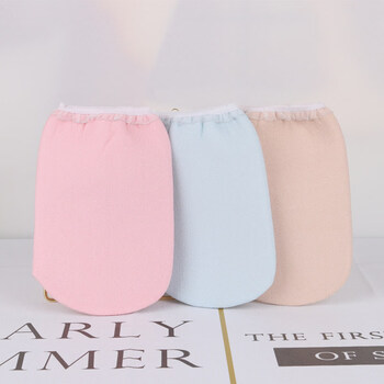 Shantou lincun single-layer double-layer scrubbing household bathing gloves with strong decontamination and mud scrubbing back thin and thickened double-layer pocket only (870_random color