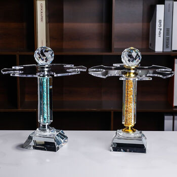 Yong huan douyin's popular high-end crystal cup set, a complete set of glass beer cups, large capacity, unique turquoise beer cups, single turquoise cup holder