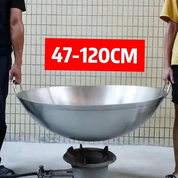 Tuojin thickened stainless steel 80901 m 1.2 m cooking pot kitchen large pot canteen restaurant rural stove pot firewood thin 1 inch 47cm