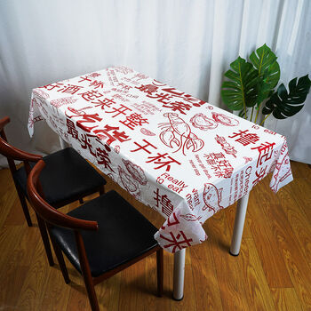 Fantasy tablecloth rectangular round table restaurant restaurant food stall tablecloth stone cloth lobster 1x1 meter 600 sheets boxed