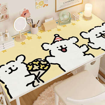 Yusenyi line writing desk cloth table mat for students study special for girls with good looks and cute dormitory desktop waterproof naughty selfie upgraded pebbled leather customized contact customer service to modify price