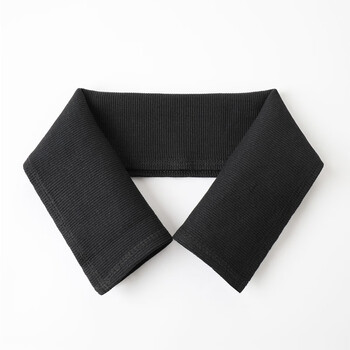 Fat donglai's same style down jacket collar protective cover anti-dirty pure cotton threaded collar cover knitted collar men's and women's cotton coat outer black fine threaded collar