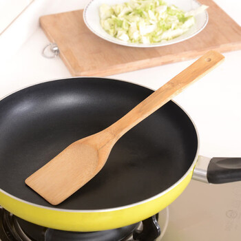 Tuojin imported quality bamboo spatula for non-stick pans from germany, special spatula for frying pans, no varnish, no damage to the pan, spatula, durable