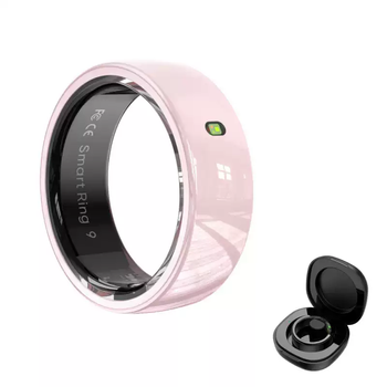 He jiangong nfc access control smart ring video novel music page turning bluetooth ring heart rate sleep touch control sports ring pink nfc access control + touch page turning with charging compartment no. 8 inner diameter 18.3mm finger circumference 57.5mm