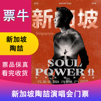 Singapore station tao zhe soul power ii world tour concert ticket february 28, 2026 saturday 20 00 cat5 non-original price please consult customer service before bidding, private bidding is invalid. please note the identity information contact information