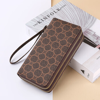 Domestic products carefully selected bags for women 2022 long wallet clutch mobile phone bag coin purse multifunctional card holder zipper bag slw-202 coffee 16