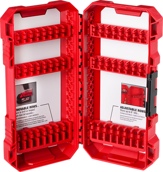 Milwaukee packout is compatible with custom drill batch storage box, bit bits and parts storage 48-32-9921 medium drill batch box, double-sided