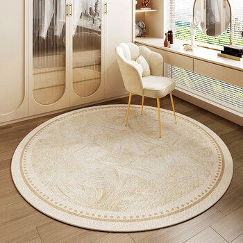 Sanqihu round carpet dressing table makeup chair floor mat study bedroom swivel chair learning chair pulley mat rocking chair foot mat q949 fengyin diameter 200cm large living room use
