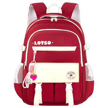 Disney (disney) middle school student schoolbag junior high school student 4-6 grade high school burden reduction spine protection girl backpack high-value strawberry bear