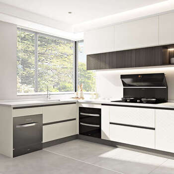 Yusenyi kitchen cabinet home style quartz stone countertop integrated cabinet customized prepayment understand