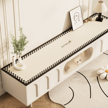 Yusenyi waterproof and oil-proof tv counter top protective mat sideboard shoe cabinet mat high-end cover cloth net ink 45*200cm