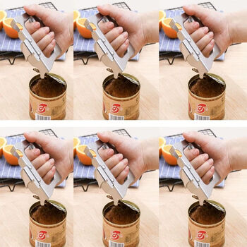 Yong huan 5 pieces minimum wholesale bottle opener can opener multifunctional stainless steel can opener artifact beer bottle kitchen 5 can opener stainless steel thickened