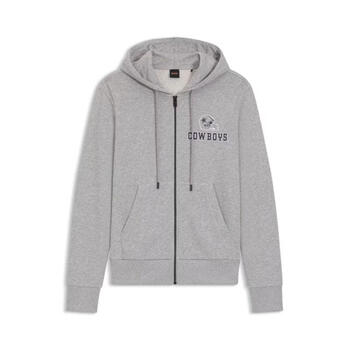 Boss men's sweatshirt warm and comfortable cotton zipper daily casual jacket joint silver one size | large