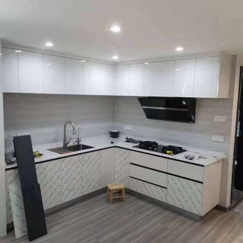 Yusen yiwu integrated aluminum cabinet wardrobe door panel cabinet quartz stone countertop measurement deposit 1 meter