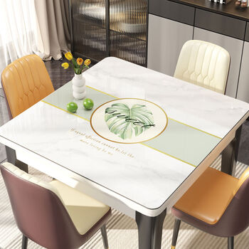 Fantasy square tablecloth waterproof and oil-proof no-wash high-grade anti-scalding square table mat zhimu upgraded thickened soft glass customized other sizes with rounded corners contact customer service