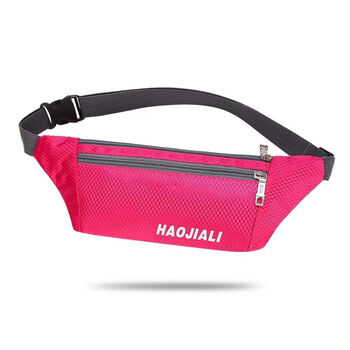 Ye yu sports waist bag for men and women, multi-functional mobile phone wallet, outdoor casual running bag, waterproof crossbody personal cash register bag, rose red