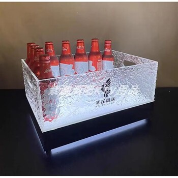 Fantasy bar luminous ice bucket beer frame 24 pack anti-fall champagne bucket ice pattern ice bucket simple ice pattern 24 ice bucket style